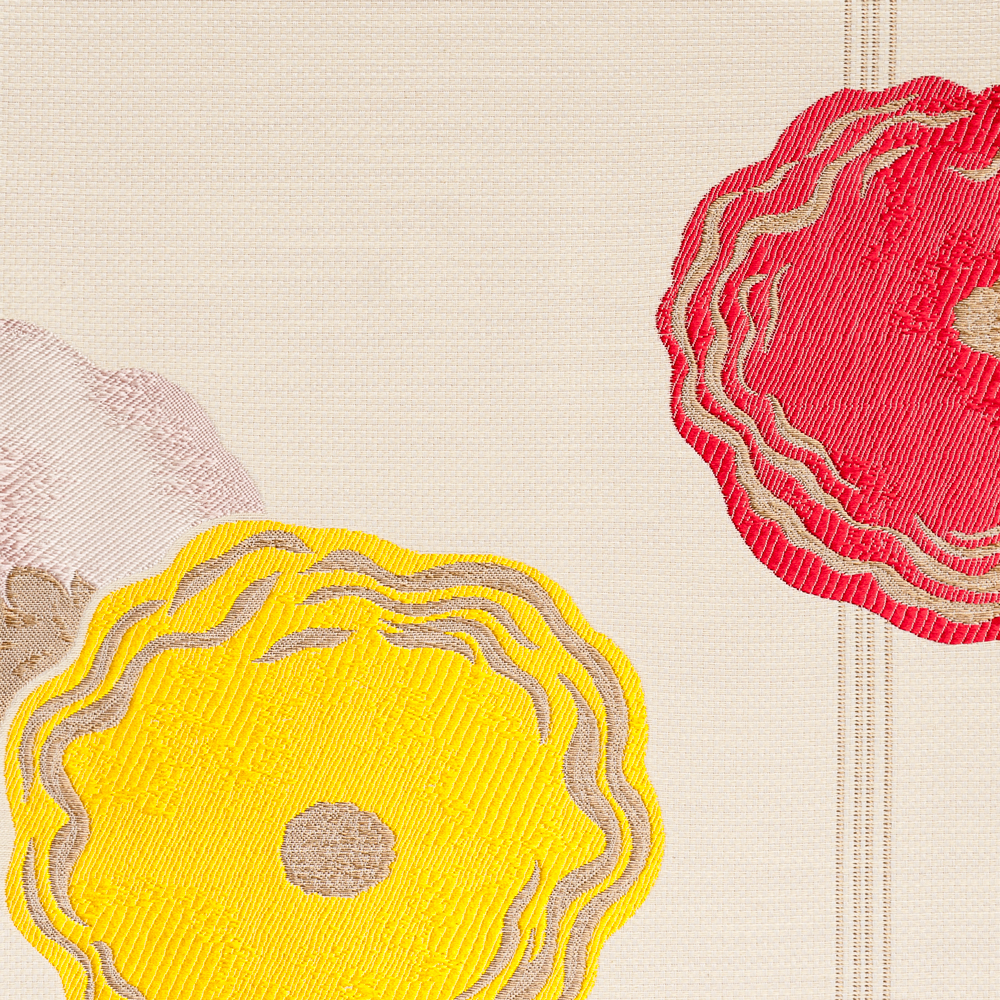 lavender blushes, lemon yellows, cinder rose and artichoke.