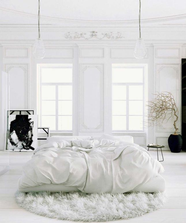 all white bedroom design