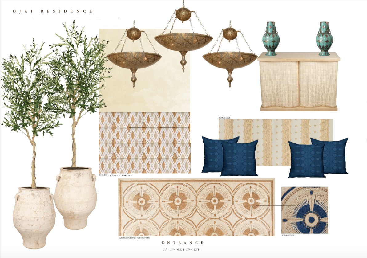 Mood board for our residential project in Ojai